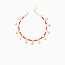 Load image into Gallery viewer, Enamel Stars Droplets Anklet
