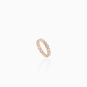 Heart Band Ring - Rose Gold